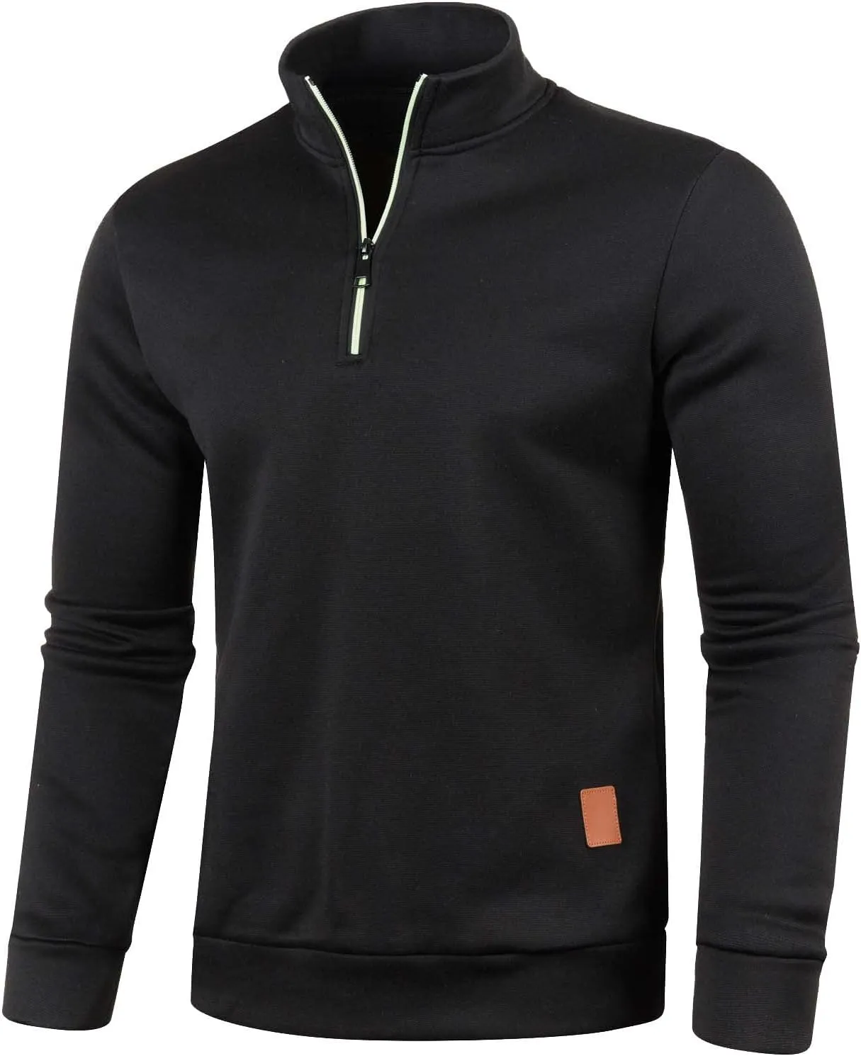 Mens Turtleneck Men's Quarter Zip Henley Shirts Knit Sweater Dress Long Sleeve Pullover Sweaters Turtleneck T-Shirts