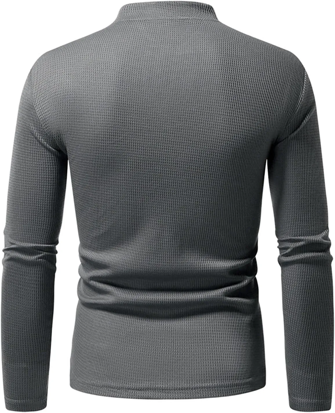 Mens V Neck Sweaters Stand Collar Pullover Long Sleeve Slim Fit Sweater Ribbed Knit Pullover Sweater Casual Warm Tops