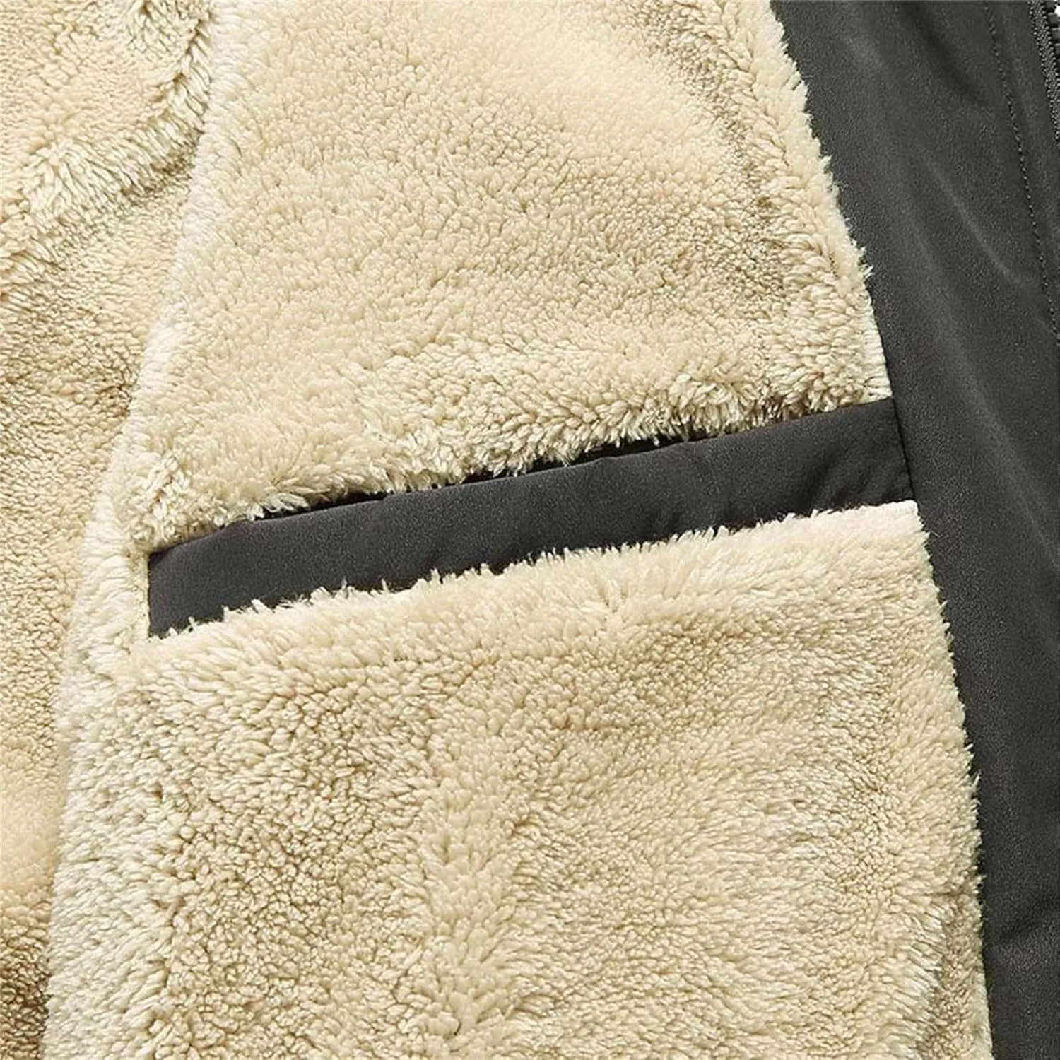 Mens Winter Fleece Lined Stand Collar Jacket Diamond Quilted Thermal Padded Full Zipper Bomber Jacket Coat
