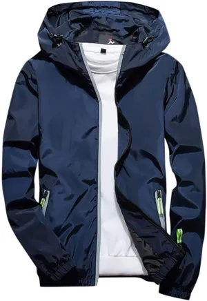 Mens Winter Jacket Mens Casual Jacket Casual Size Hoodie Reflective Zipper Outdoor Sport Coat
