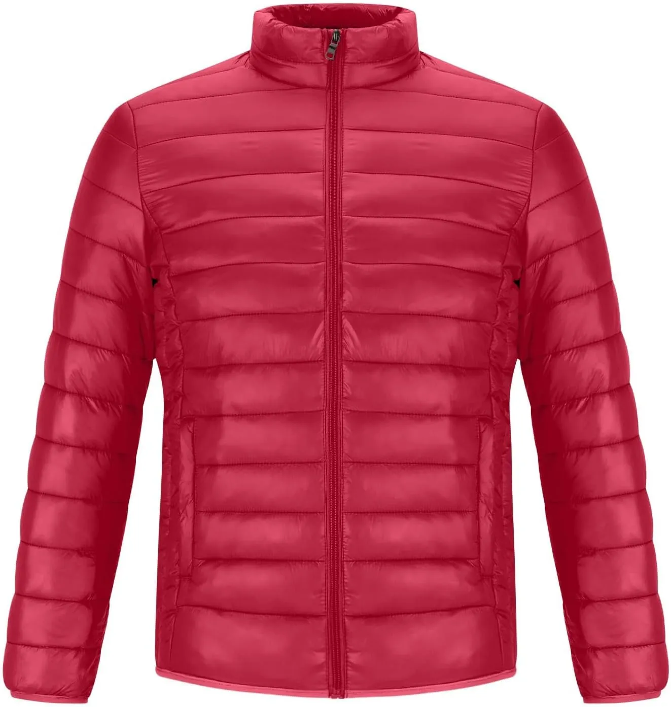 Men's Winter Jackets Lightweight Puffer Jacket Warm Quilted Jackets Plus Size Packable Down Jacket Stand Collar Coat
