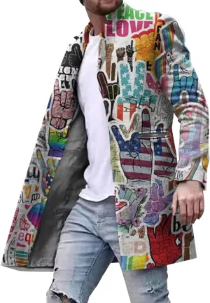 MIDOO Mens Jackets Casual Stylish Fashion Fall Casual Stand Collar Button Long Sleeve Pocket Coat Jacket Sport Outdoor Top