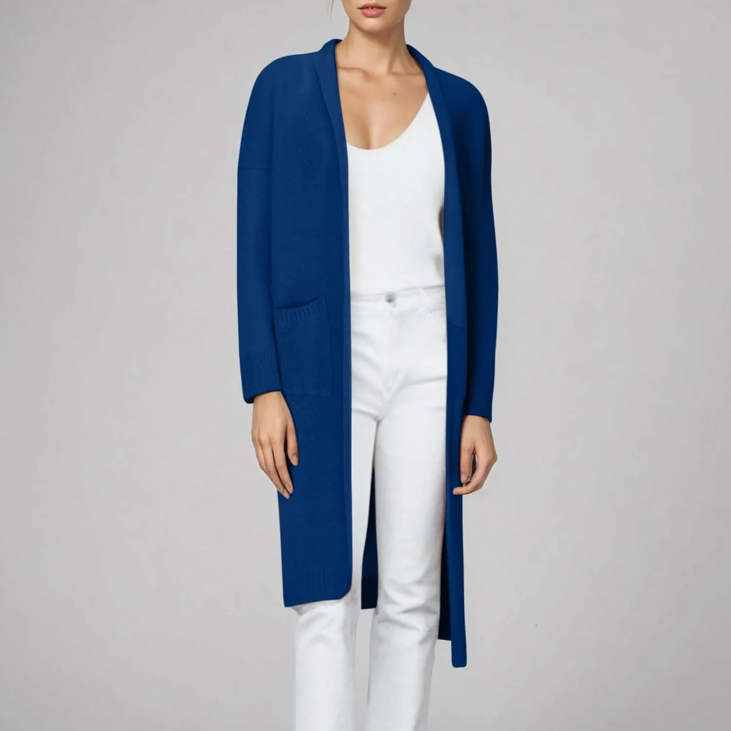 NATHGAM Long Cardigan Sweaters Women Casual Loose Chunky Knit Coats Long Sleeve Oversized Slouchy Open Front Trendy Outwear
