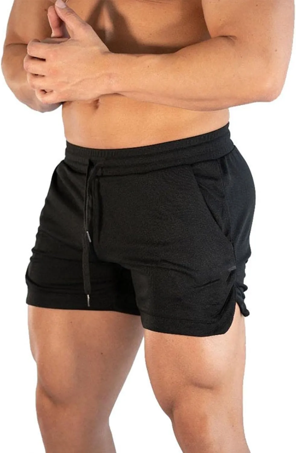 Nyybw Men's Gym Workout Shorts - Running Athletic Bodybuilding Shorts Quick Dry Weightlifting Training Pants with Pockets