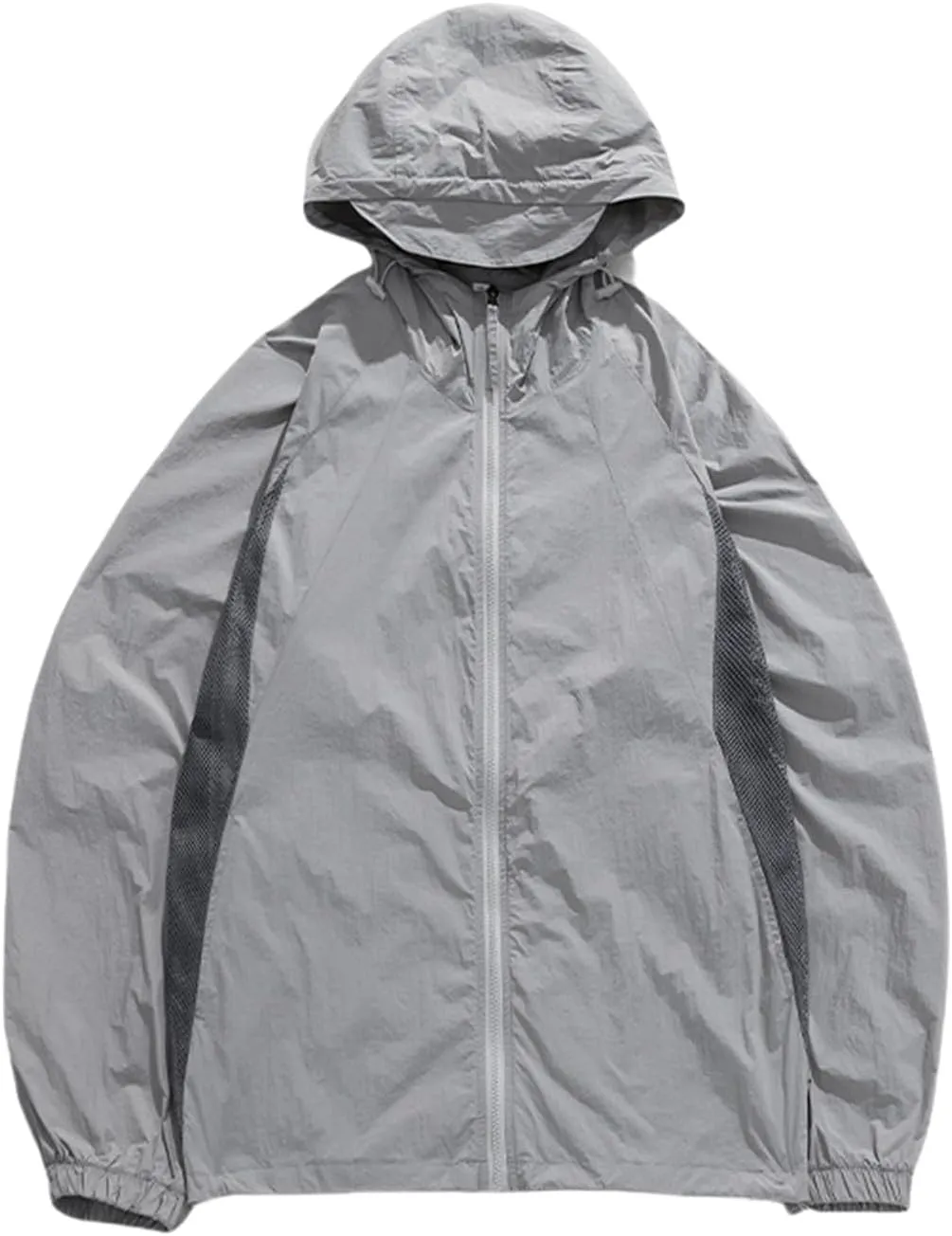 Outdoor Sun Protection Jacket for Men Breathable Mesh Quick-Drying Cooling Jacket Sports Jacket with Brim