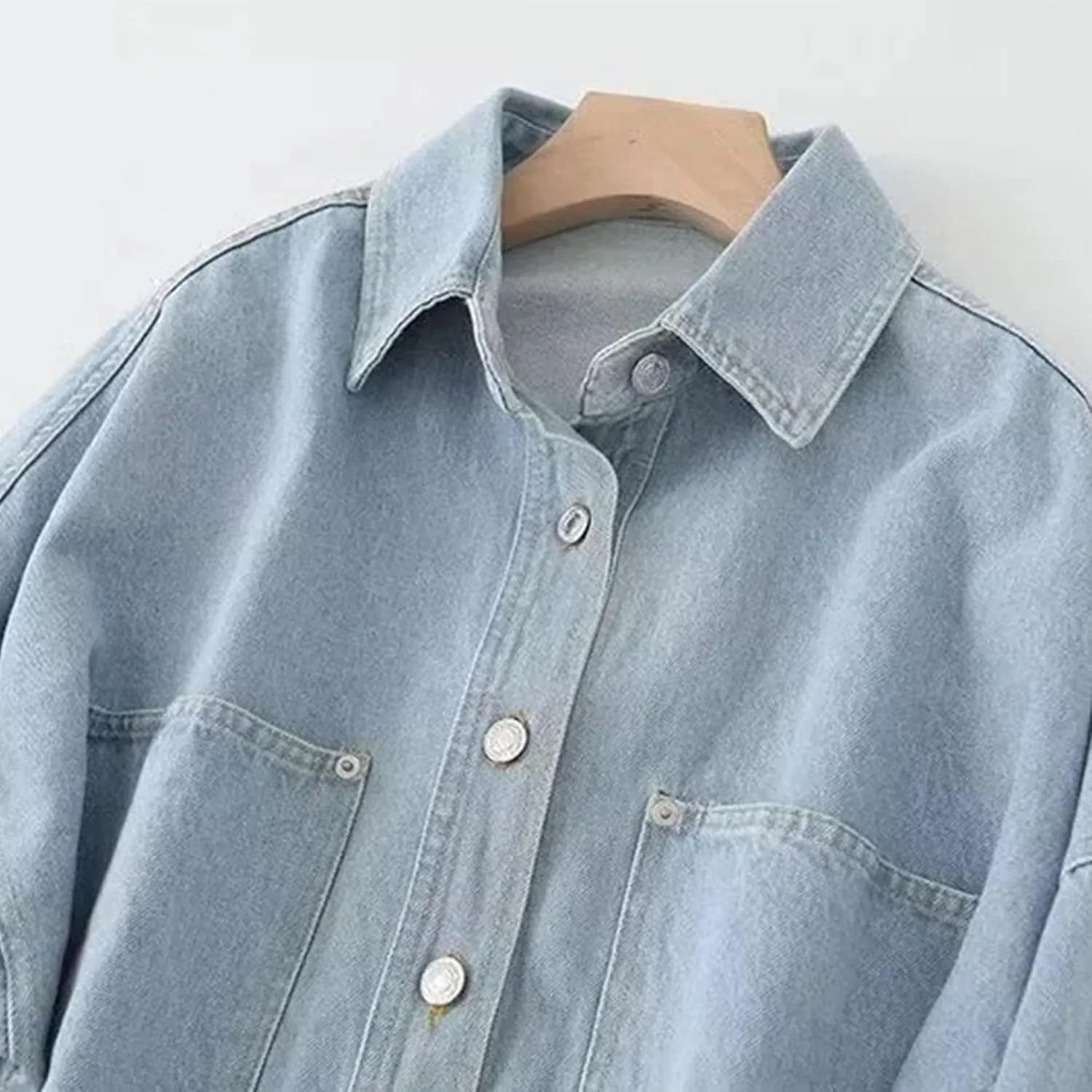 Oversized Denim Jacket Women Jackets for Women Casual Womens Denim Jacket Oversize Boyfriend Jean Jacket Shirt