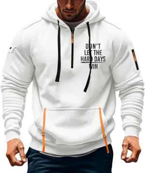 Quarter Zip Pullover Men, Lightweight Winter Hoodies Casual Fashion Sports Tactical Hooded Jacket Fall Tops
