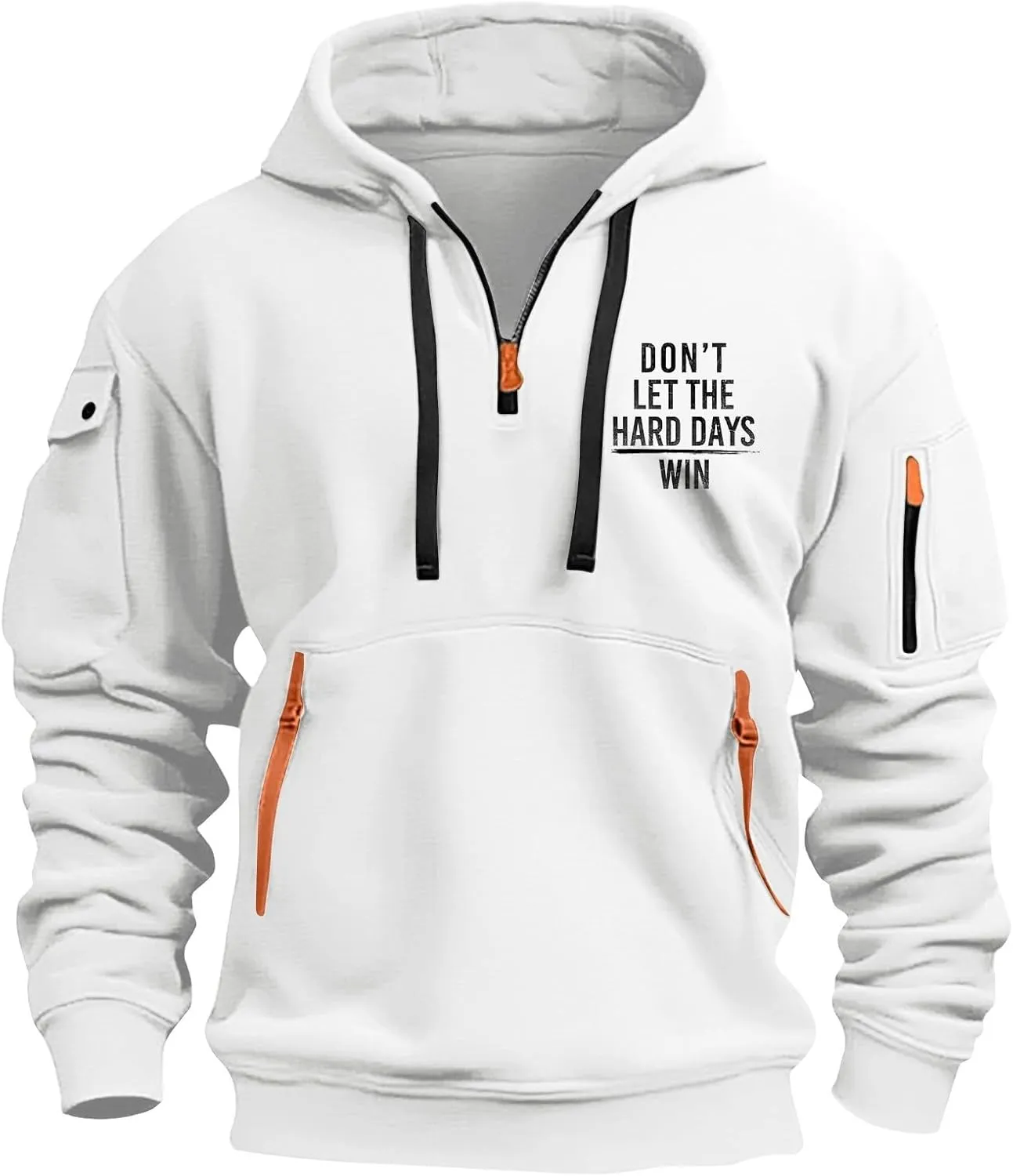 Quarter Zip Pullover Men, Lightweight Winter Hoodies Casual Fashion Sports Tactical Hooded Jacket Fall Tops