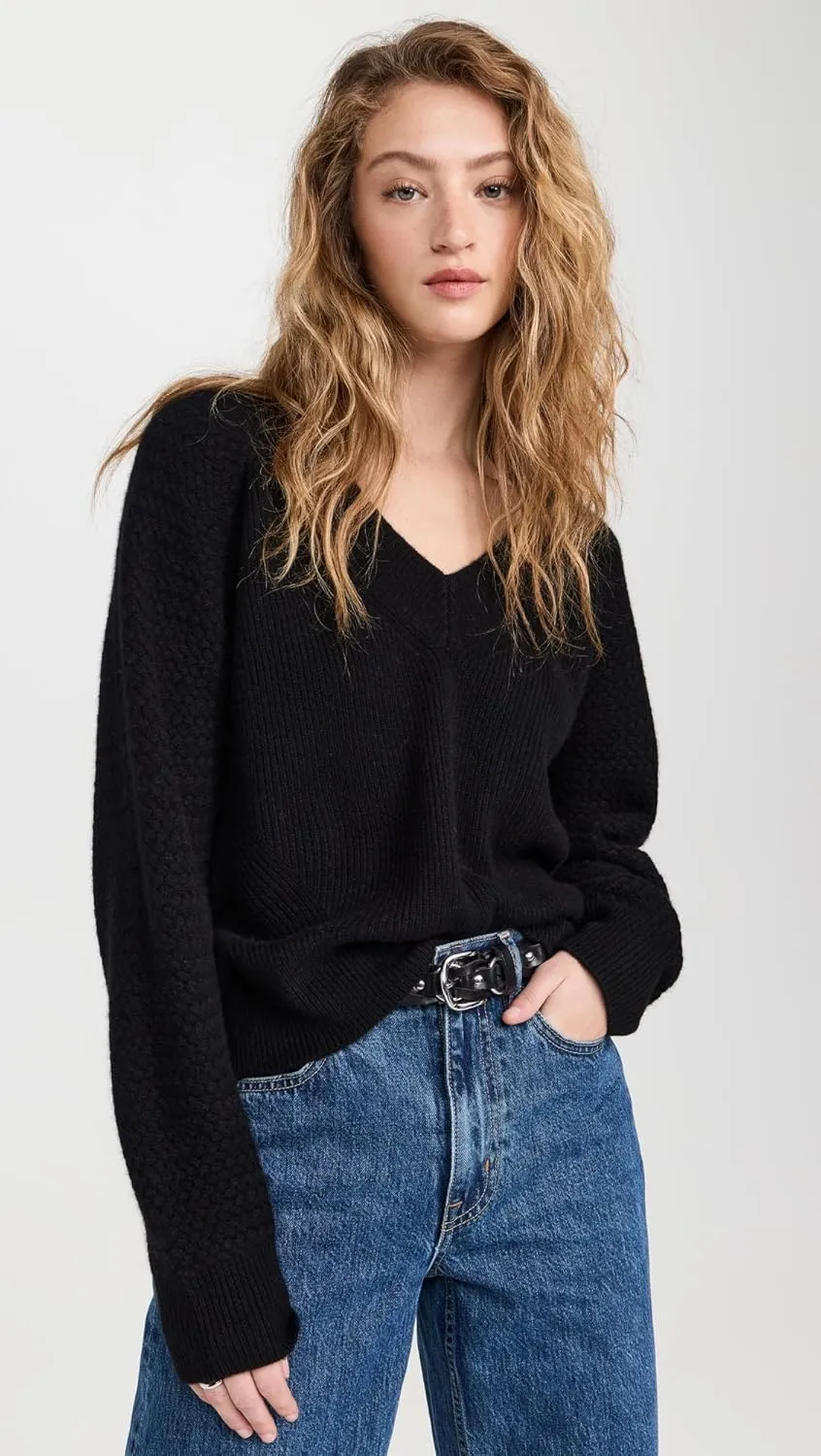 rag & bone Women's Kaylee Cashmere V Neck Sweater