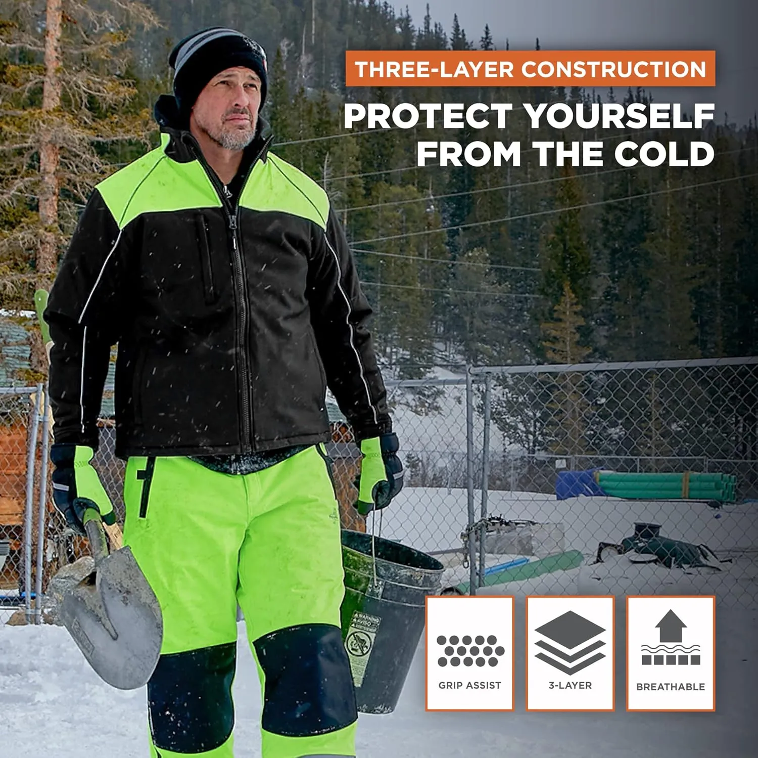 RefrigiWear Freezer Edge Hooded Sweatshirt, Zip-Up Hoodie for Men and Women