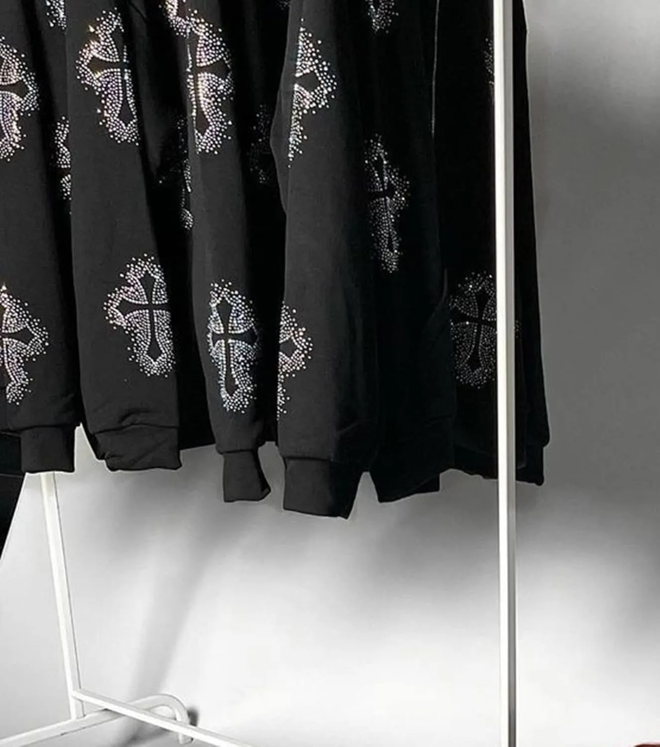 Rhinestone Skeleton Zip Up Hoodie, Men Women Y2K Oversize Jacket Skull Sweatershirt