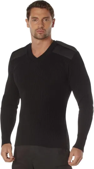 Rothco Acrylic V-Neck Sweater, Black, XX-Large