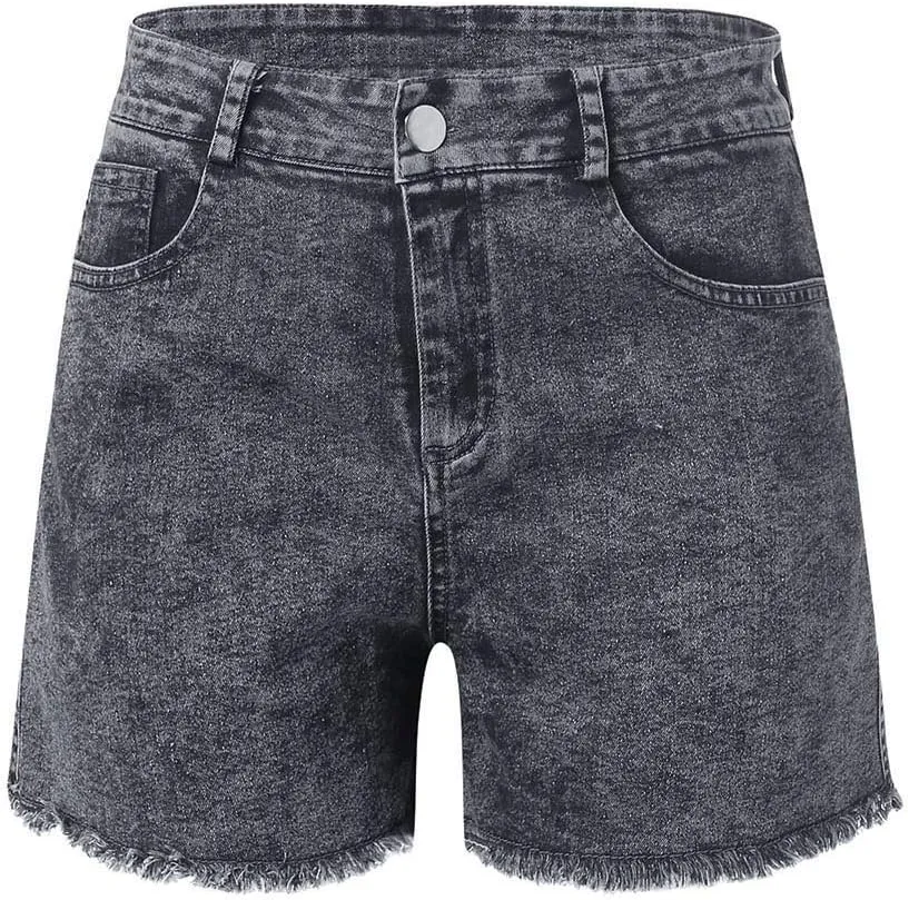 Shorts for Women High Waisted Stretchy Ripped Jean Shorts Distressed Frayed Denim Shorts Ladies Sexy Jean Shorts for Work