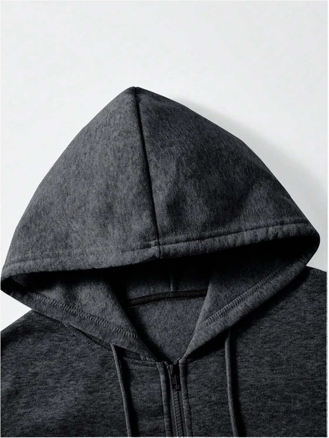 SOLY HUX Men's Hoodies Zip Up Sweatshirt Drawstring Long Sleeve Casual Jacket