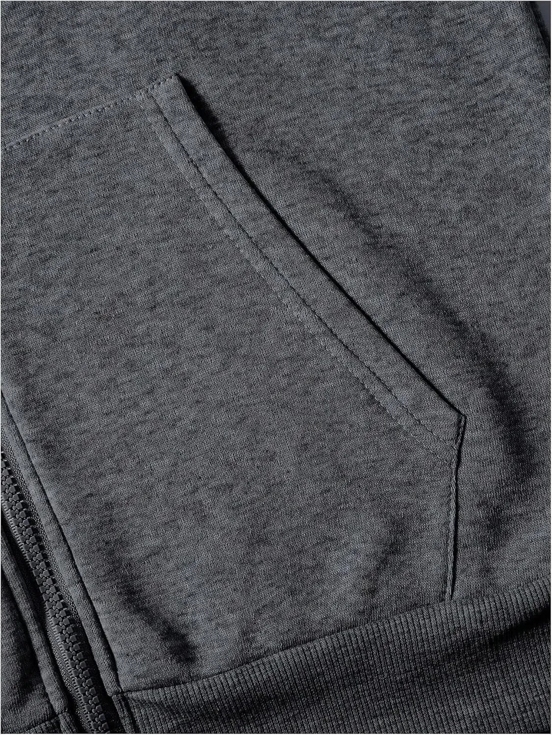SOLY HUX Men's Hoodies Zip Up Sweatshirt Drawstring Long Sleeve Casual Jacket
