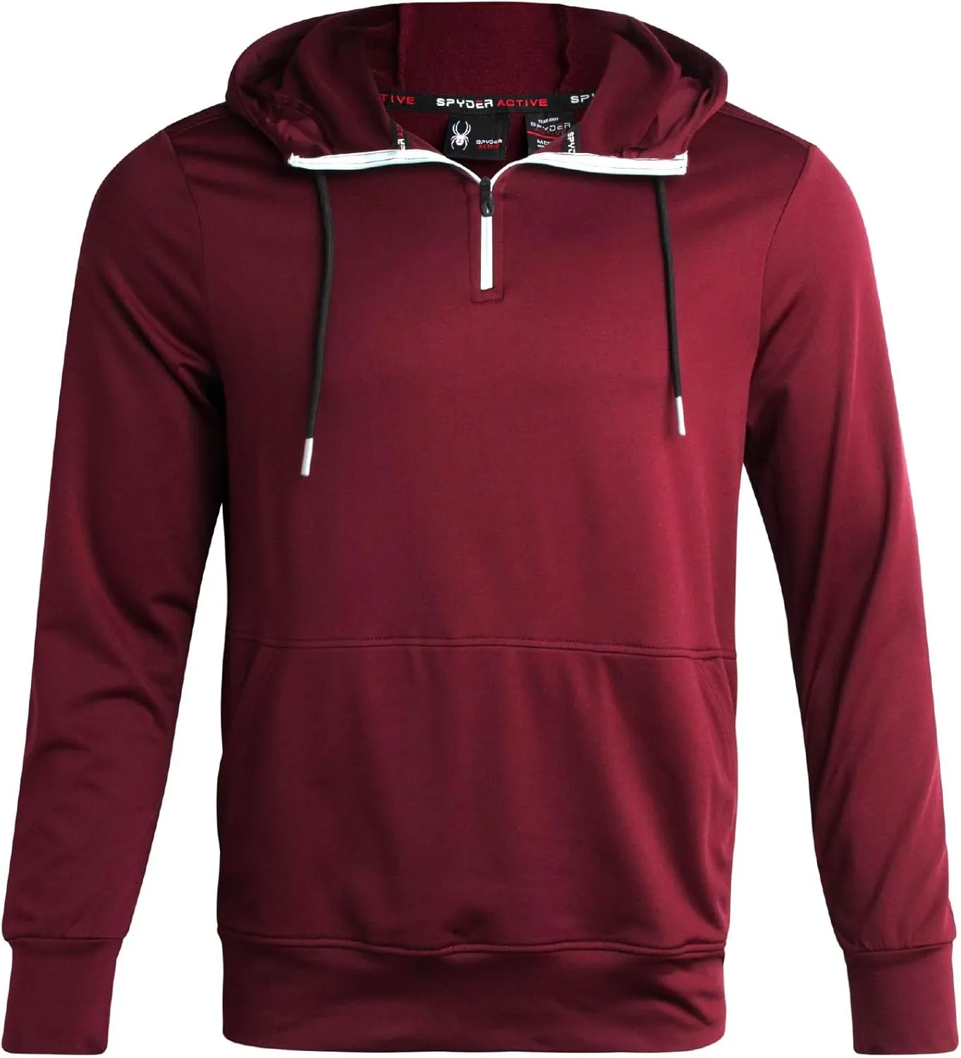 Spyder Men's Pullover Hoodie - Quarter Zip Comfort Fit Hoodie Sweatshirt with Reflective Trim - Active Hoodie for Men (S-XL)
