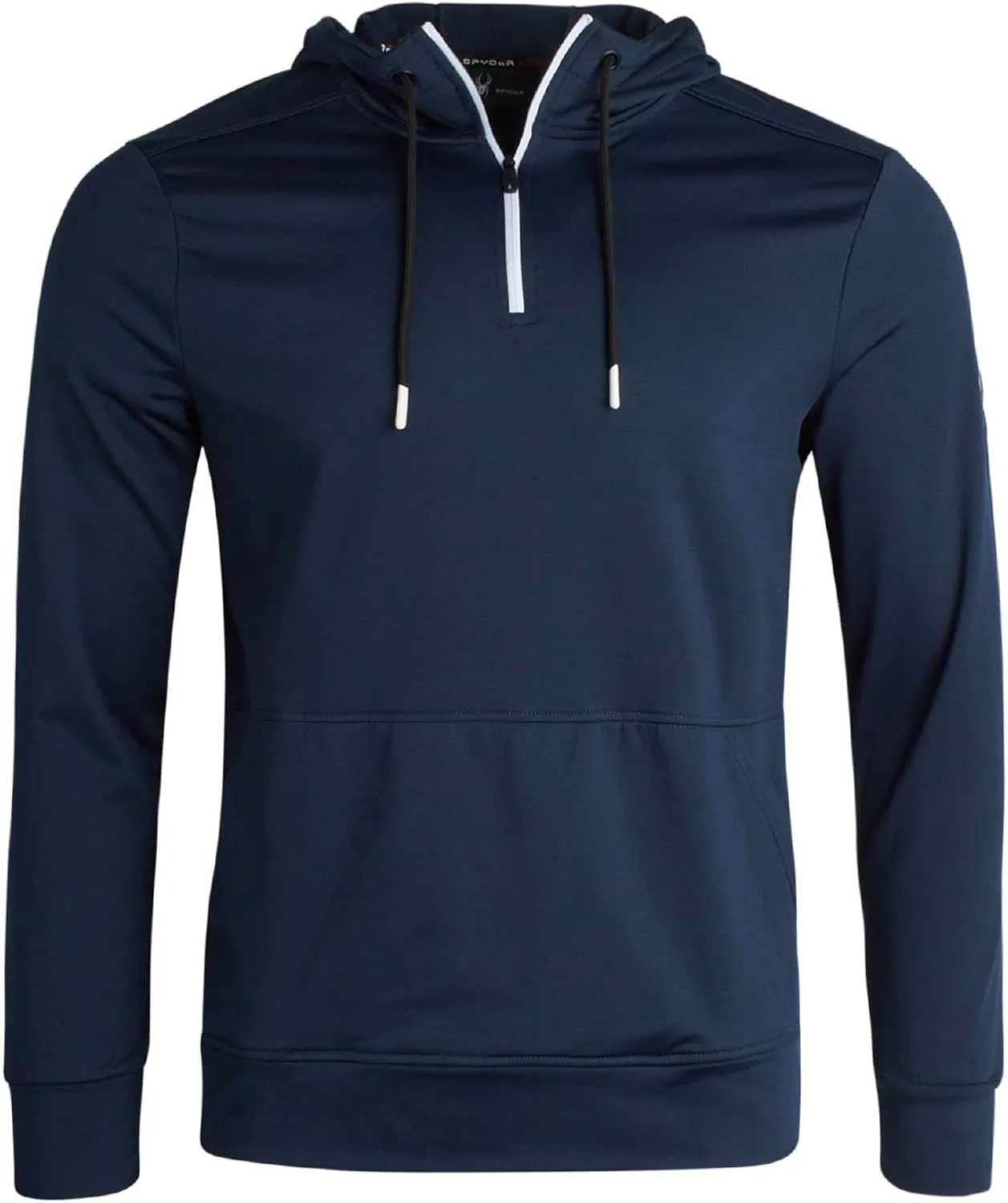 Spyder Men's Pullover Hoodie - Quarter Zip Comfort Fit Hoodie Sweatshirt with Reflective Trim - Active Hoodie for Men (S-XL)