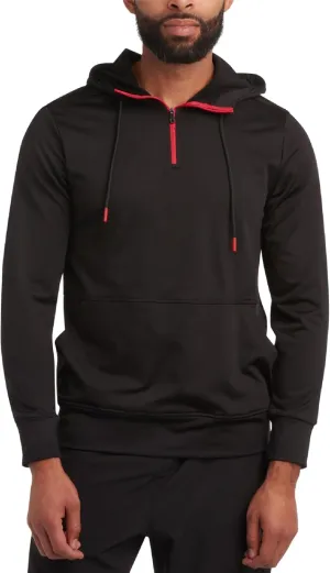 Spyder Men's Pullover Hoodie - Quarter Zip Comfort Fit Hoodie Sweatshirt with Reflective Trim - Active Hoodie for Men (S-XL)
