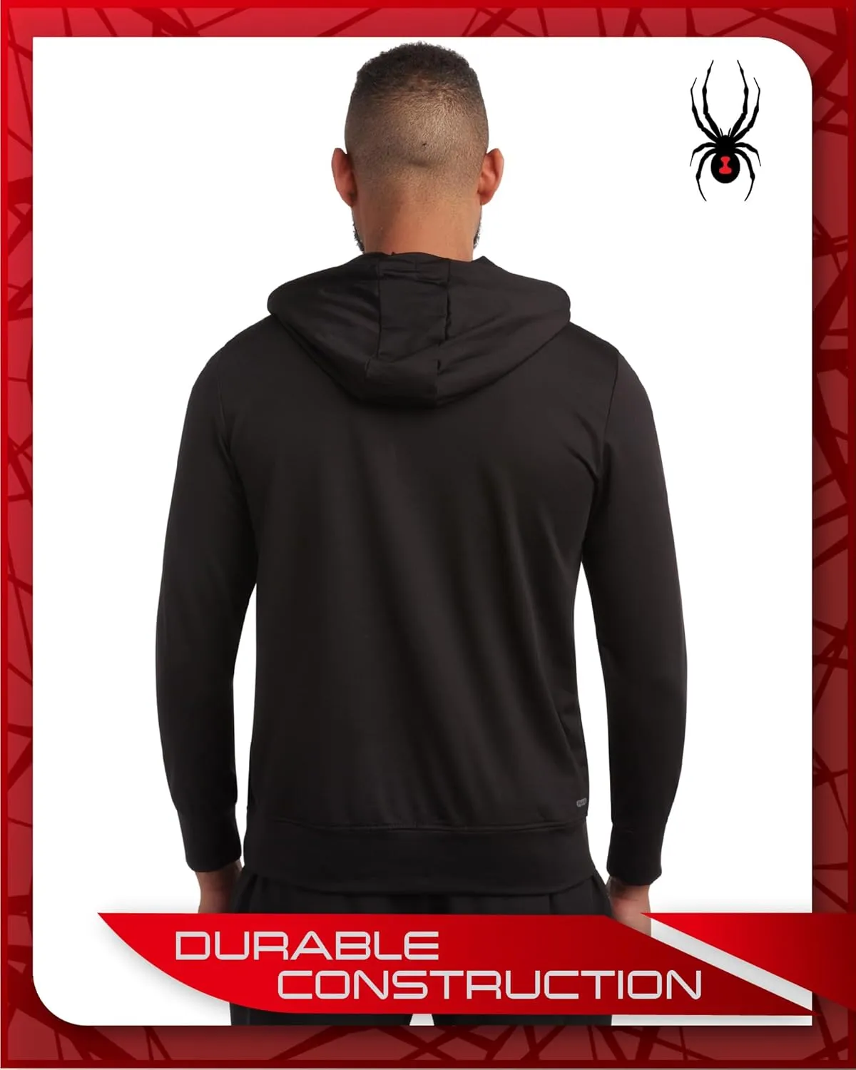Spyder Men's Pullover Hoodie - Quarter Zip Comfort Fit Hoodie Sweatshirt with Reflective Trim - Active Hoodie for Men (S-XL)