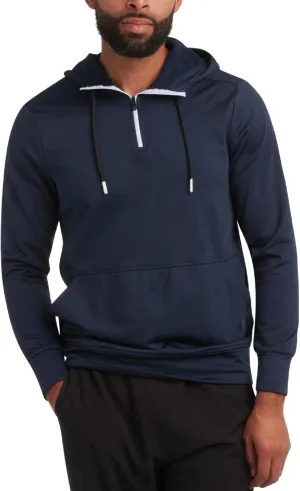 Spyder Men's Pullover Hoodie - Quarter Zip Comfort Fit Hoodie Sweatshirt with Reflective Trim - Active Hoodie for Men (S-XL)