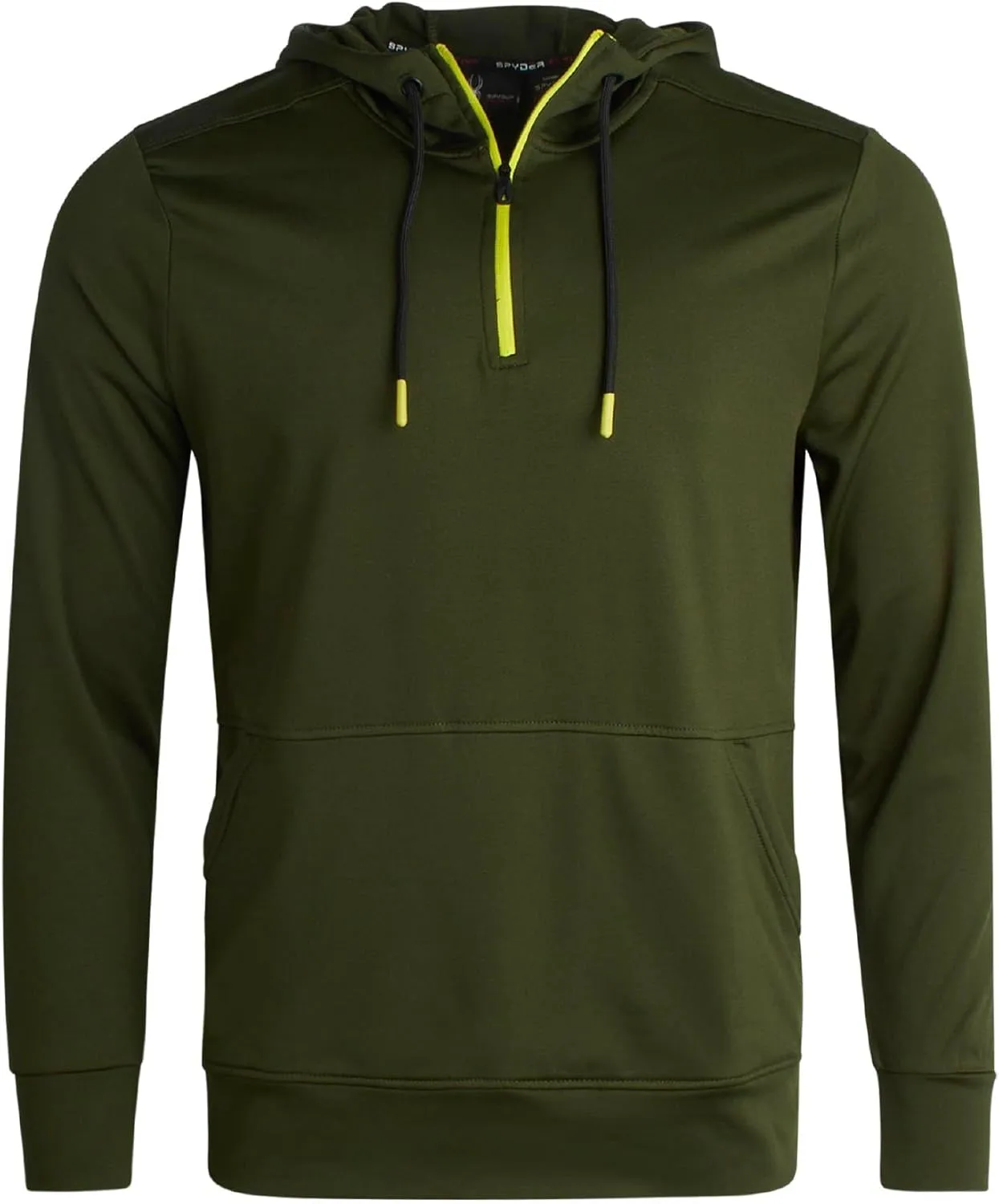 Spyder Men's Pullover Hoodie - Quarter Zip Comfort Fit Hoodie Sweatshirt with Reflective Trim - Active Hoodie for Men (S-XL)