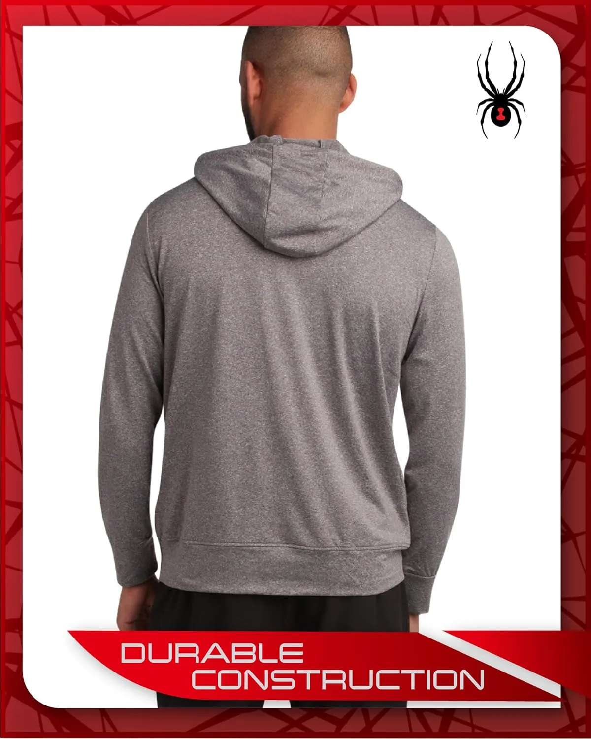 Spyder Men's Pullover Hoodie - Quarter Zip Comfort Fit Hoodie Sweatshirt with Reflective Trim - Active Hoodie for Men (S-XL)