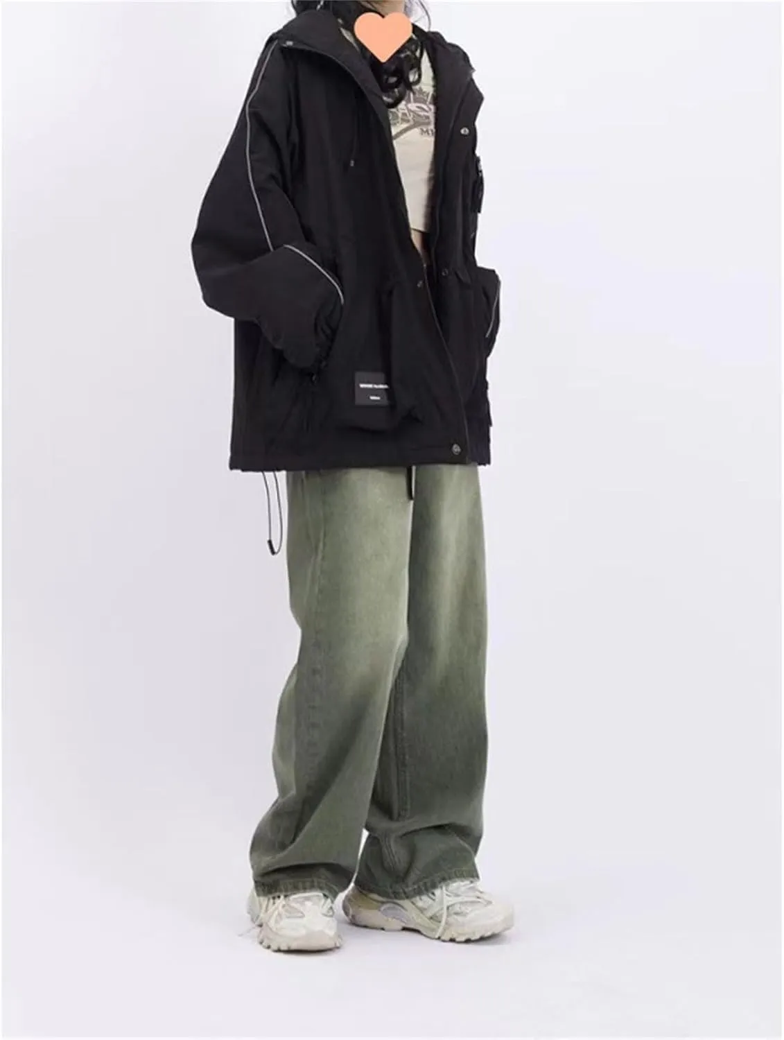 Straight Leg Jeans for Women High Waisted Boyfried Denim Pants Ripped Distressed with Pockets Baggy Jean Trousers