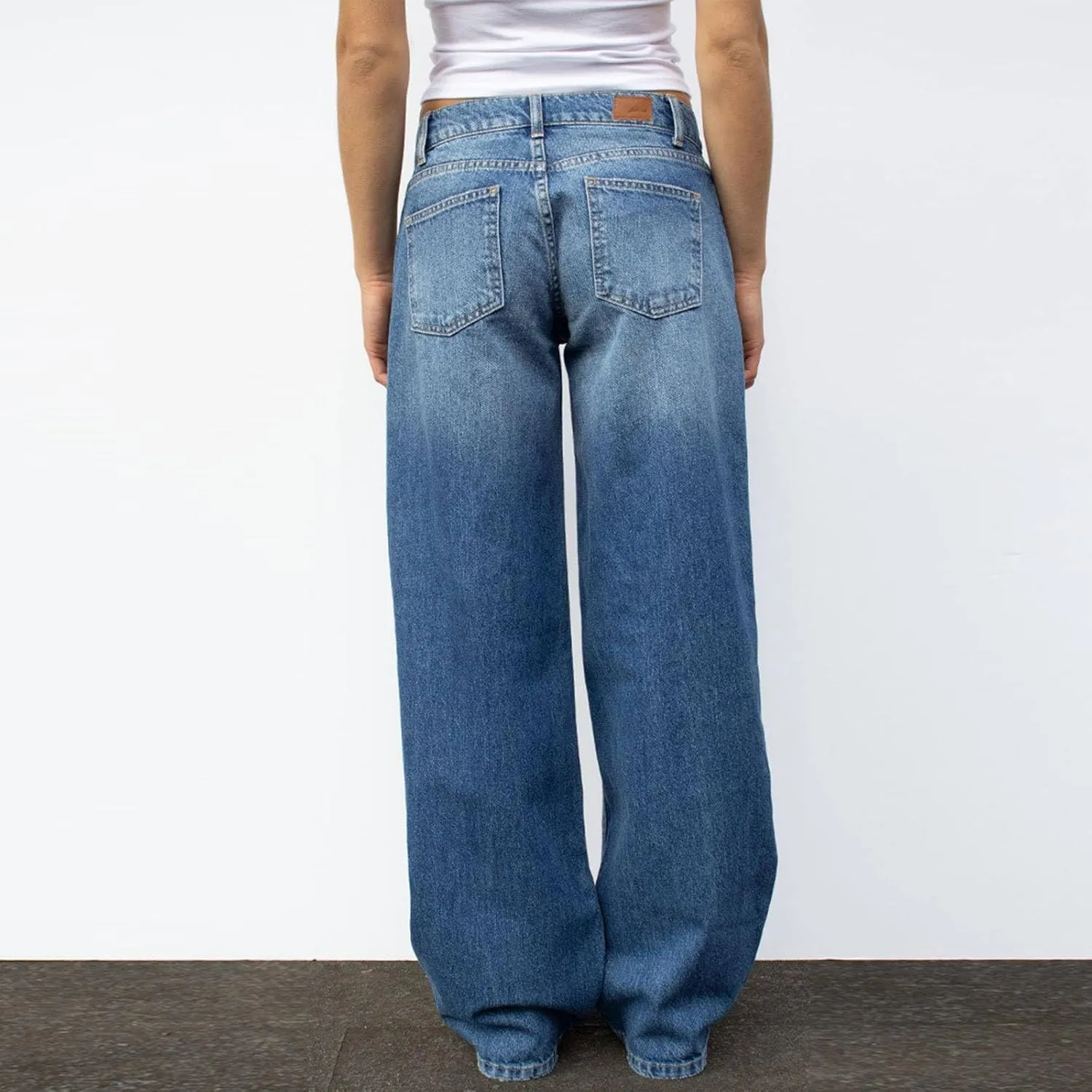 Straight Leg Jeans for Women,High Waisted Wide Leg Loose Microelastic Boyfriend Denim Pants