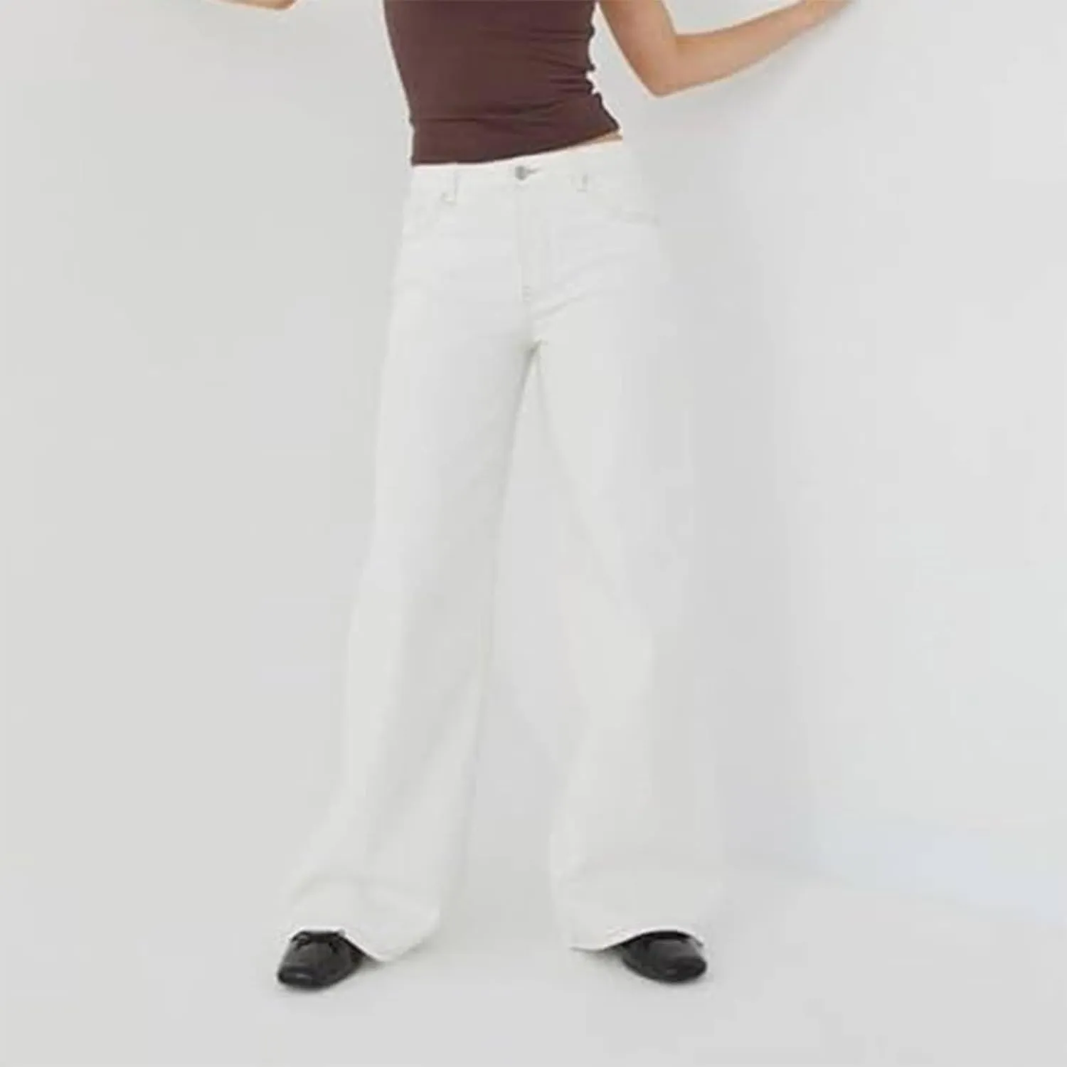 Straight Leg Jeans for Women,High Waisted Wide Leg Loose Microelastic Boyfriend Denim Pants