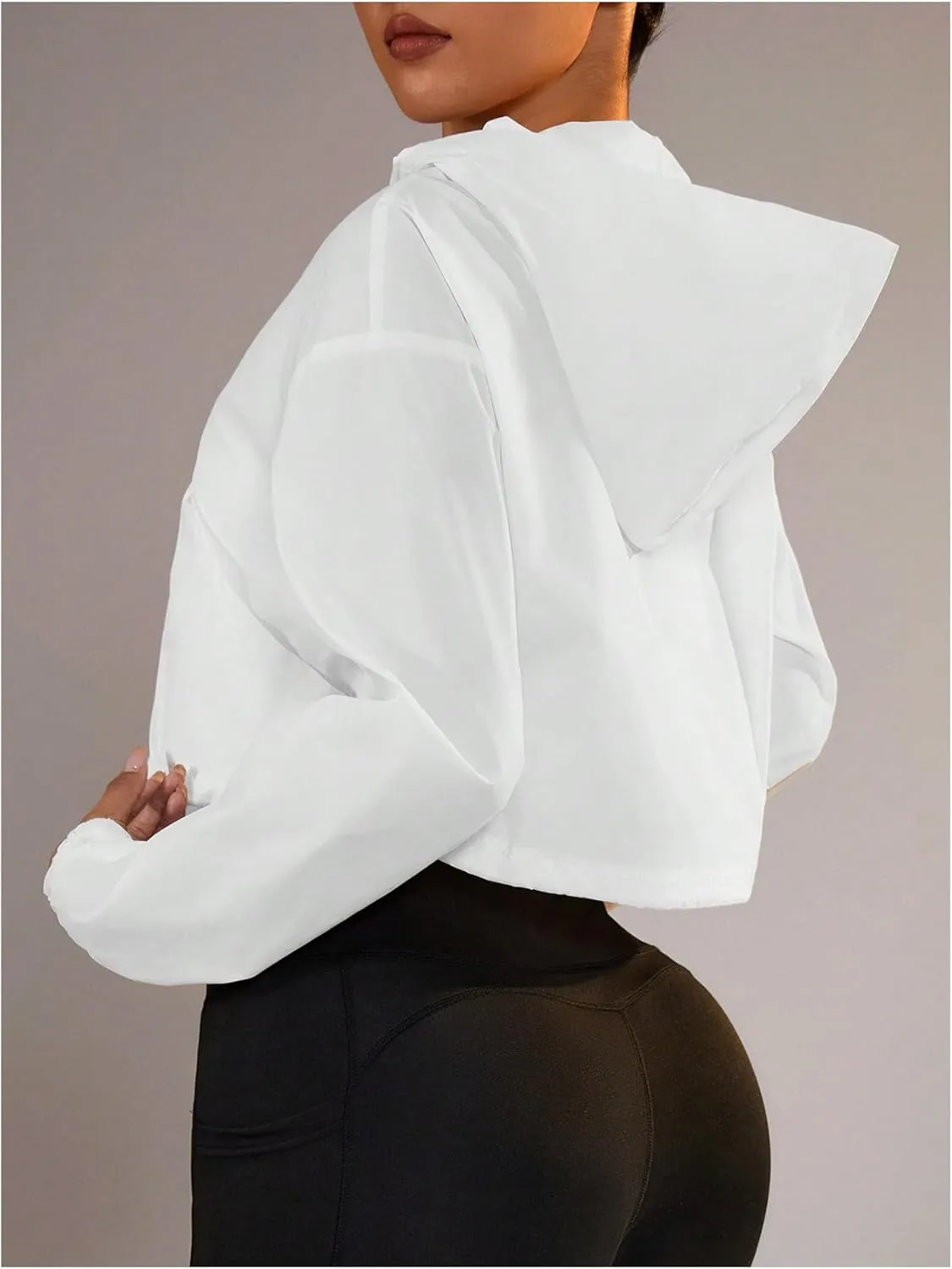 SweatyRocks Women's Zip Up Hoodie Lightweight Thin Cropped Jackets with Pocket
