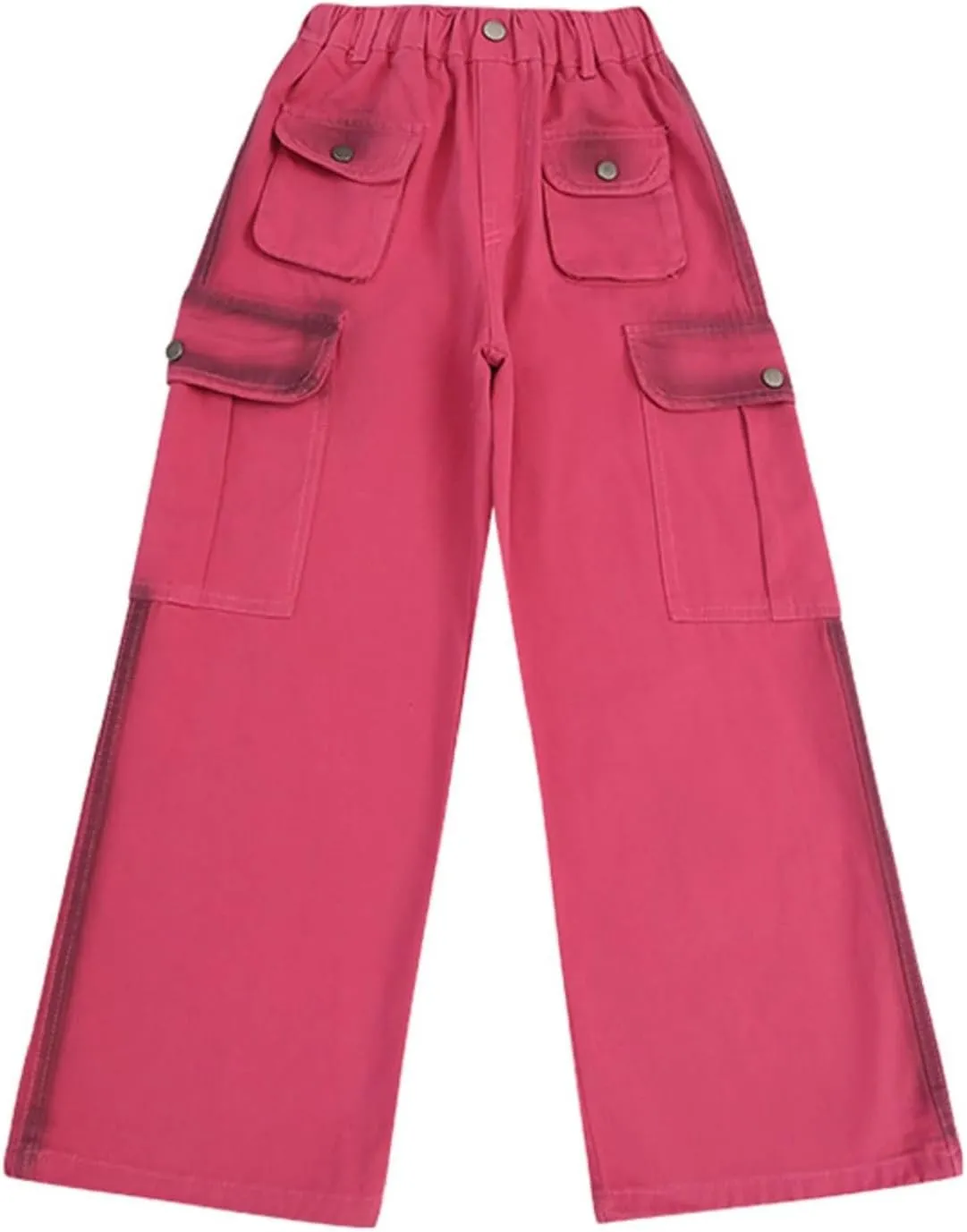 Teen Girls Ripped Skinny Jeans Y2K Cute Star High Waist Wide Leg Cargo Denim Pants Kids Girl Aesthetic Baggy Trousers