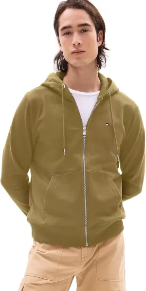 TOMMY HILFIGER Men's Signature Fleece Zip Up Hoodie Sweatshirt 2025 Collection