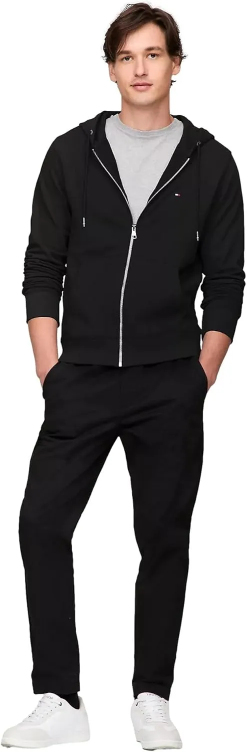 TOMMY HILFIGER Men's Signature Fleece Zip Up Hoodie Sweatshirt 2025 Collection
