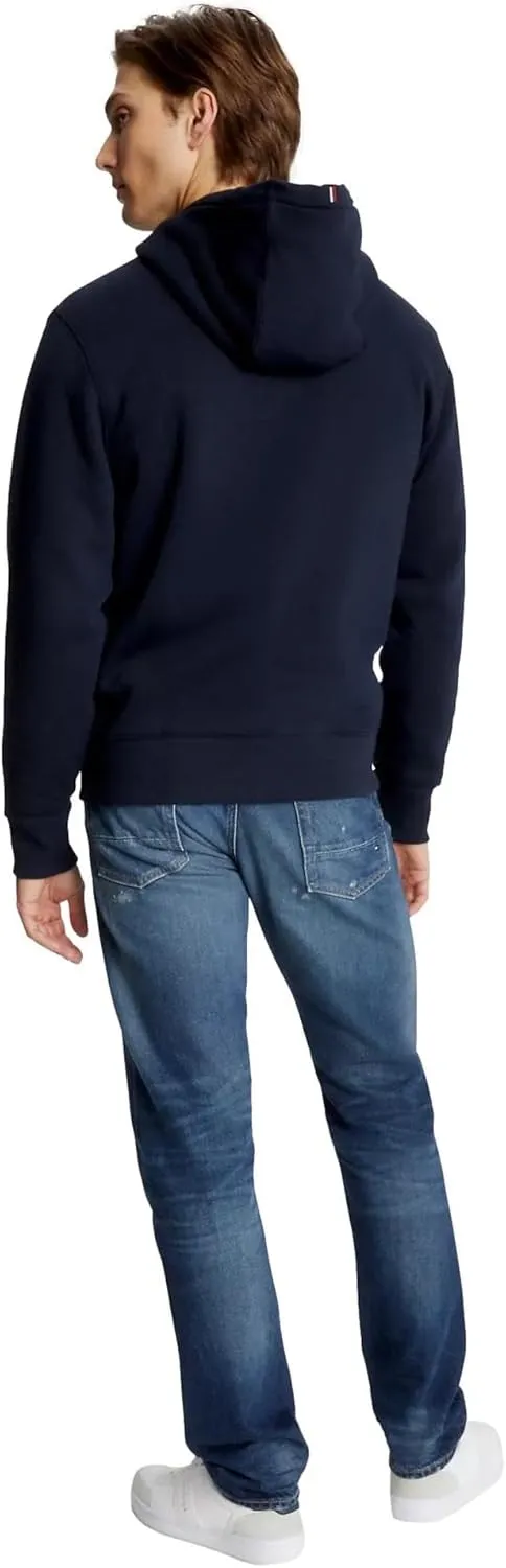 TOMMY HILFIGER Men's Signature Fleece Zip Up Hoodie Sweatshirt 2025 Collection