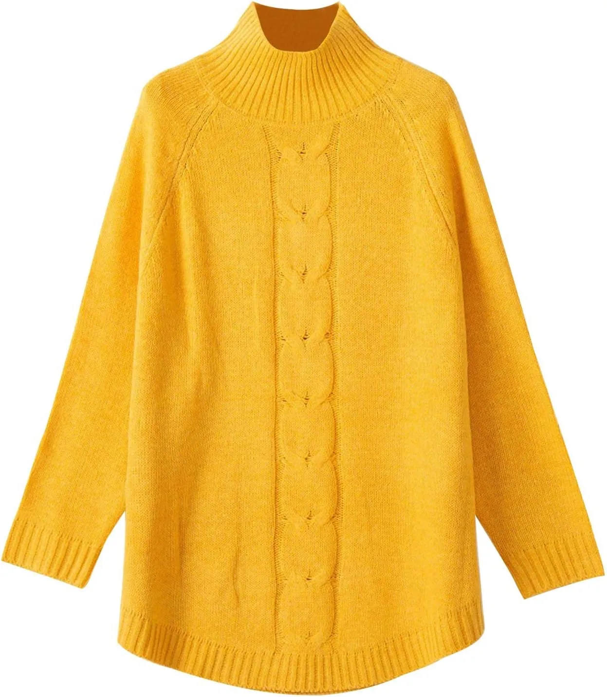 tuduoms Womens Turtleneck Oversized Cozy Sweater Long Sleeve Casual Loose Pullover Chunky Cable Knit Tops Fall Winter Fashion