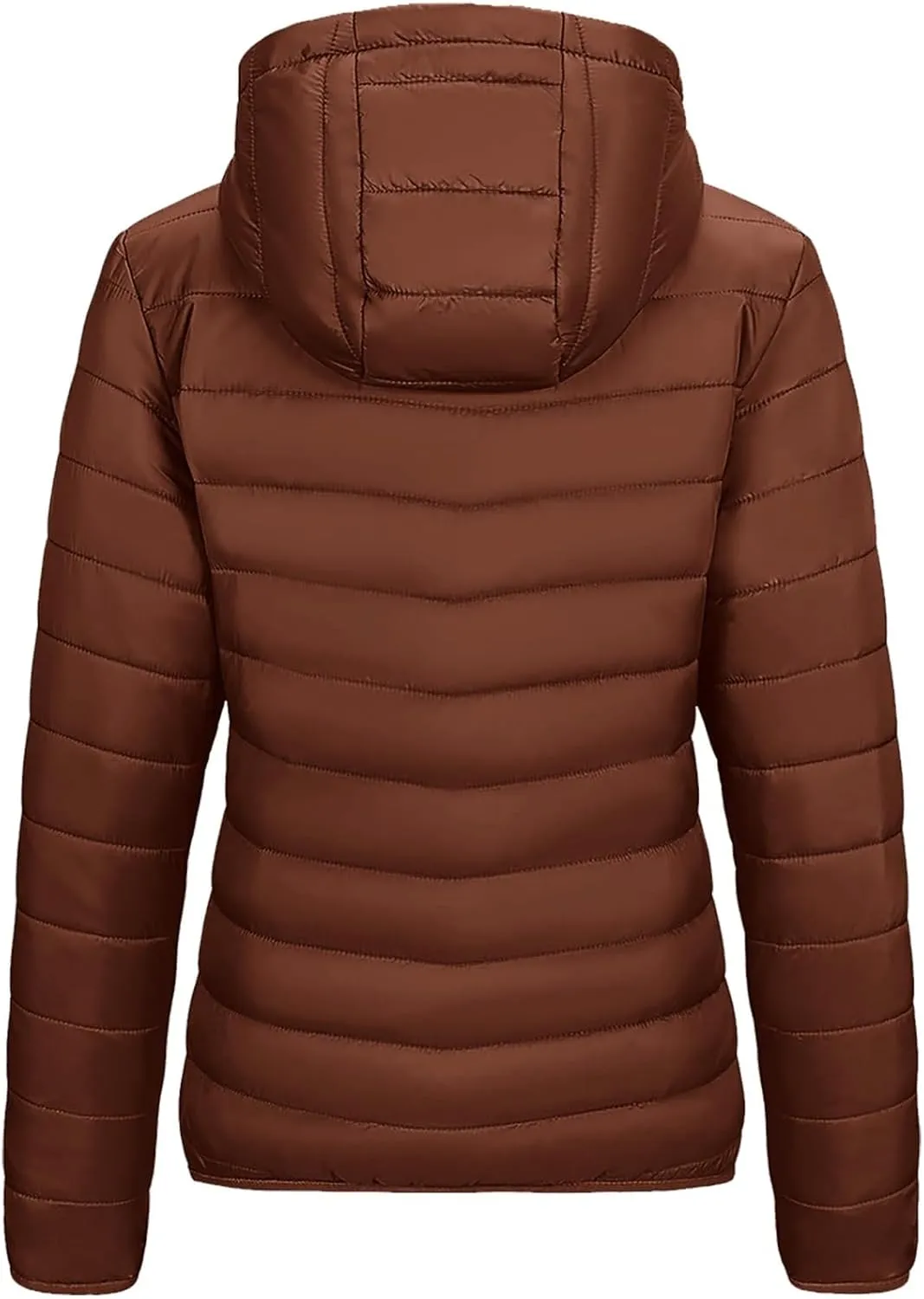 Uillui Women's Packable Ultra-Light Down Jacket Hooded Quilted Puffer Jacket Zippered Pockets Water-Resistant Winter Coats
