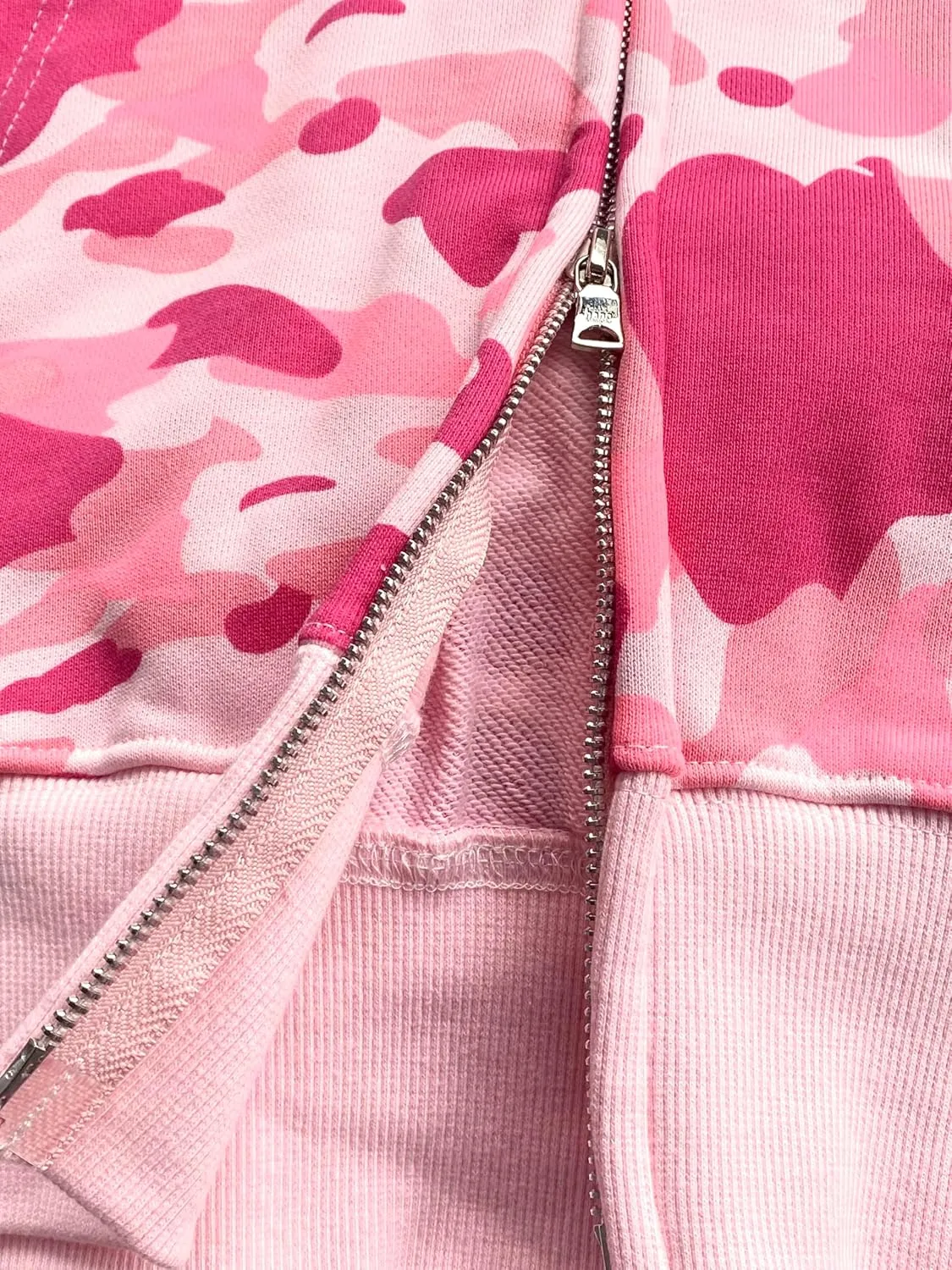 Unisex Camouflage Hoodie with Shark Embroidery, Full Zip, Lightweight Couple sweatshirts heavyweight hoodie