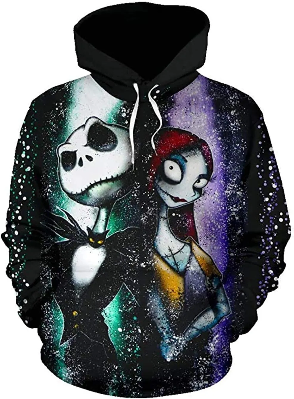 Unisex Nightmare Before Christmas Jack & Sally Novelty Hoodie 3D Print Sweatshirts Hoodie