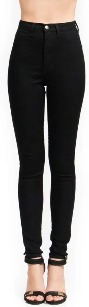 Vibrant Womens Denim Skinny Jeans  Super Stretch High Waisted Classic Casual Slim Fit Pants
