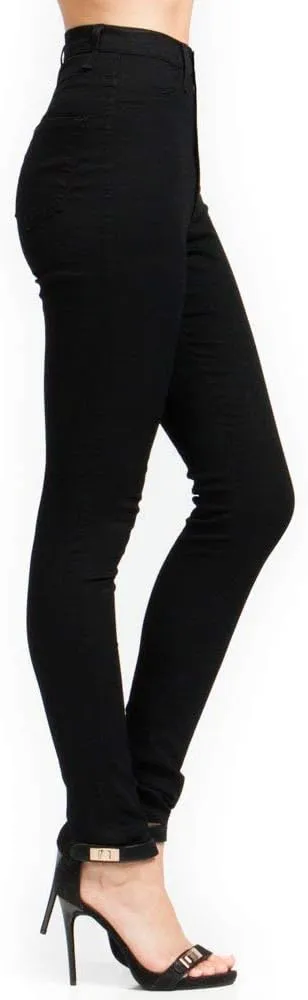 Vibrant Womens Denim Skinny Jeans  Super Stretch High Waisted Classic Casual Slim Fit Pants