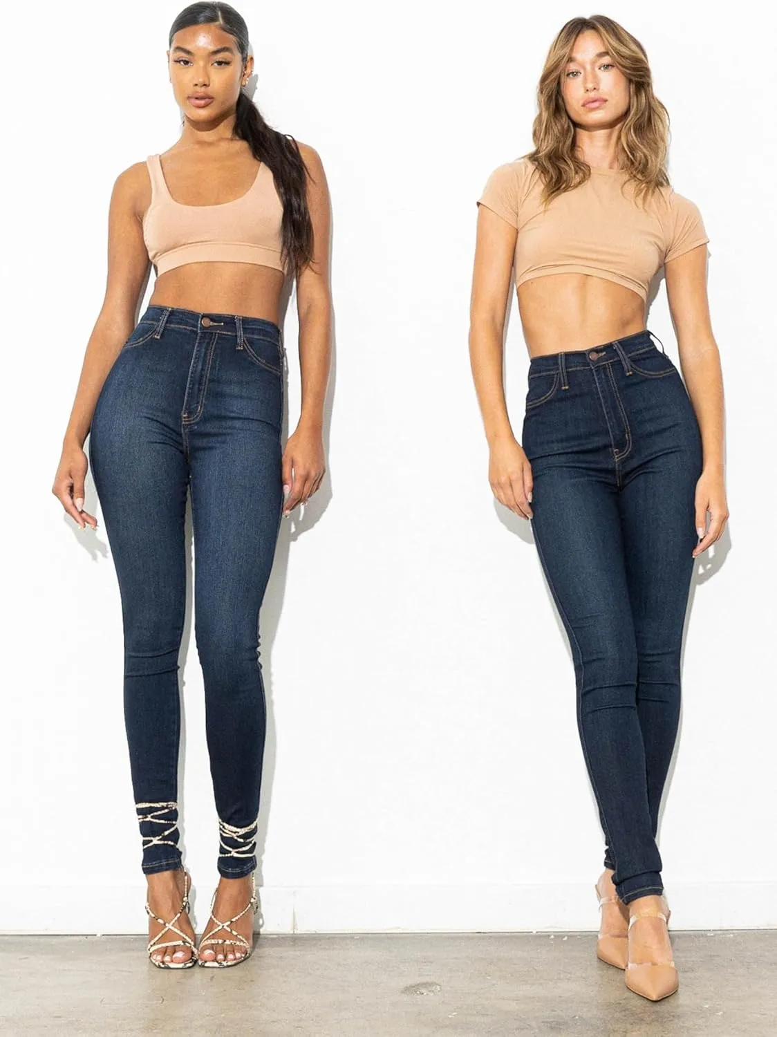 Vibrant Women’s Denim Skinny Jeans – Super Stretch High Waisted Classic Casual Slim Fit Pants
