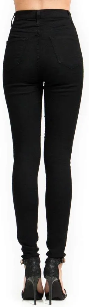 Vibrant Womens Denim Skinny Jeans  Super Stretch High Waisted Classic Casual Slim Fit Pants