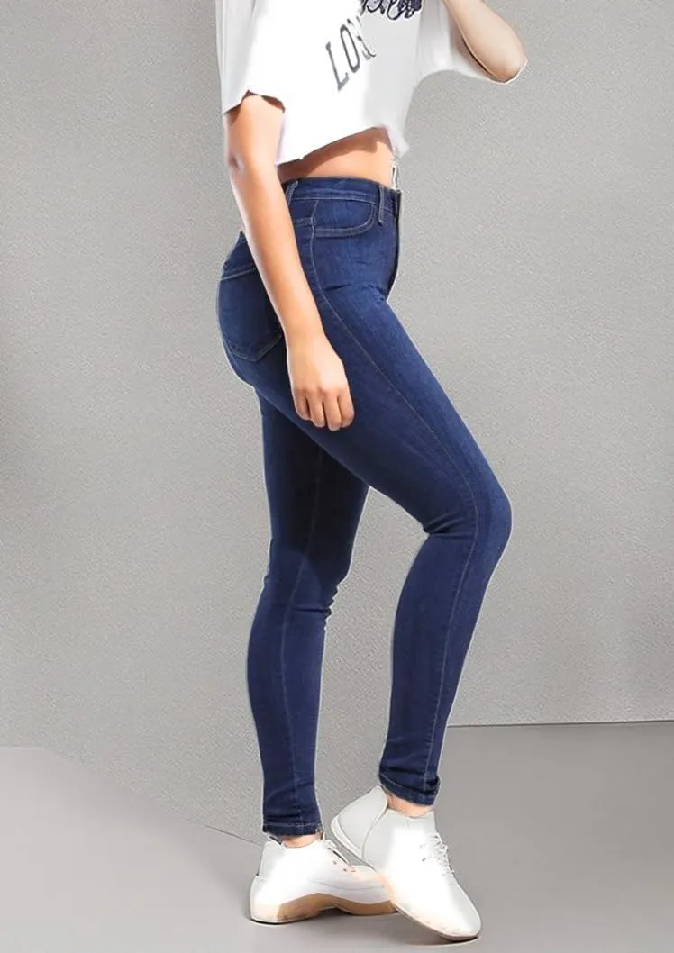 Vibrant Women’s Denim Skinny Jeans – Super Stretch High Waisted Classic Casual Slim Fit Pants