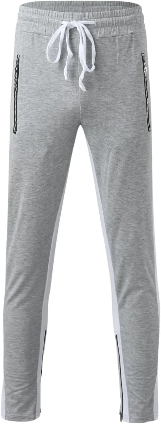 Vickyleb Cargo Pants for Men Baggy,Men's Joggers Sweatpants Gym Workout Pants Regular Stretch Slim Fit Pants