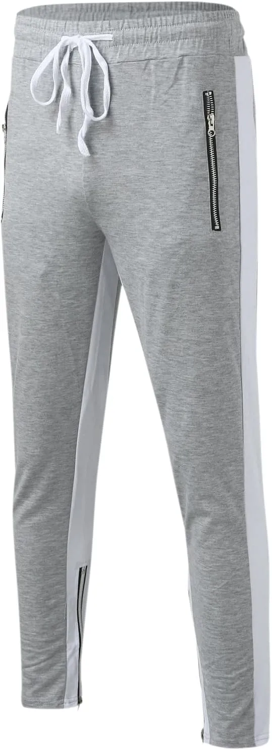 Vickyleb Cargo Pants for Men Baggy,Men's Joggers Sweatpants Gym Workout Pants Regular Stretch Slim Fit Pants