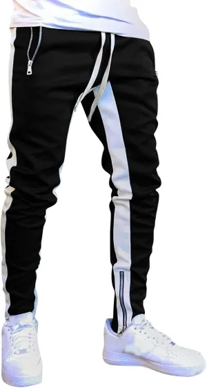 Vickyleb Cargo Pants for Men Baggy,Men's Joggers Sweatpants Gym Workout Pants Regular Stretch Slim Fit Pants