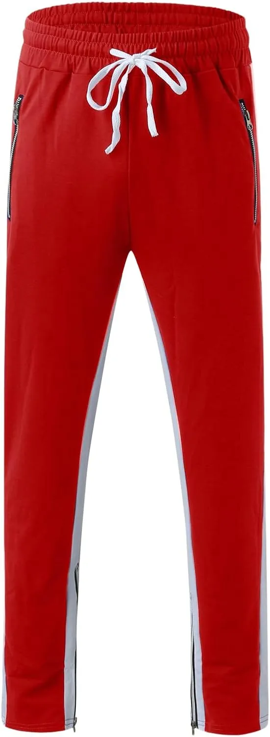 Vickyleb Cargo Pants for Men Baggy,Men's Joggers Sweatpants Gym Workout Pants Regular Stretch Slim Fit Pants