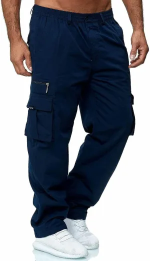 Wankang Men's Cargo Pants with Multi Pockets Hiking Sweatpants Casual Athletic Jogger Pants for Men Sports Relaxed Trousers