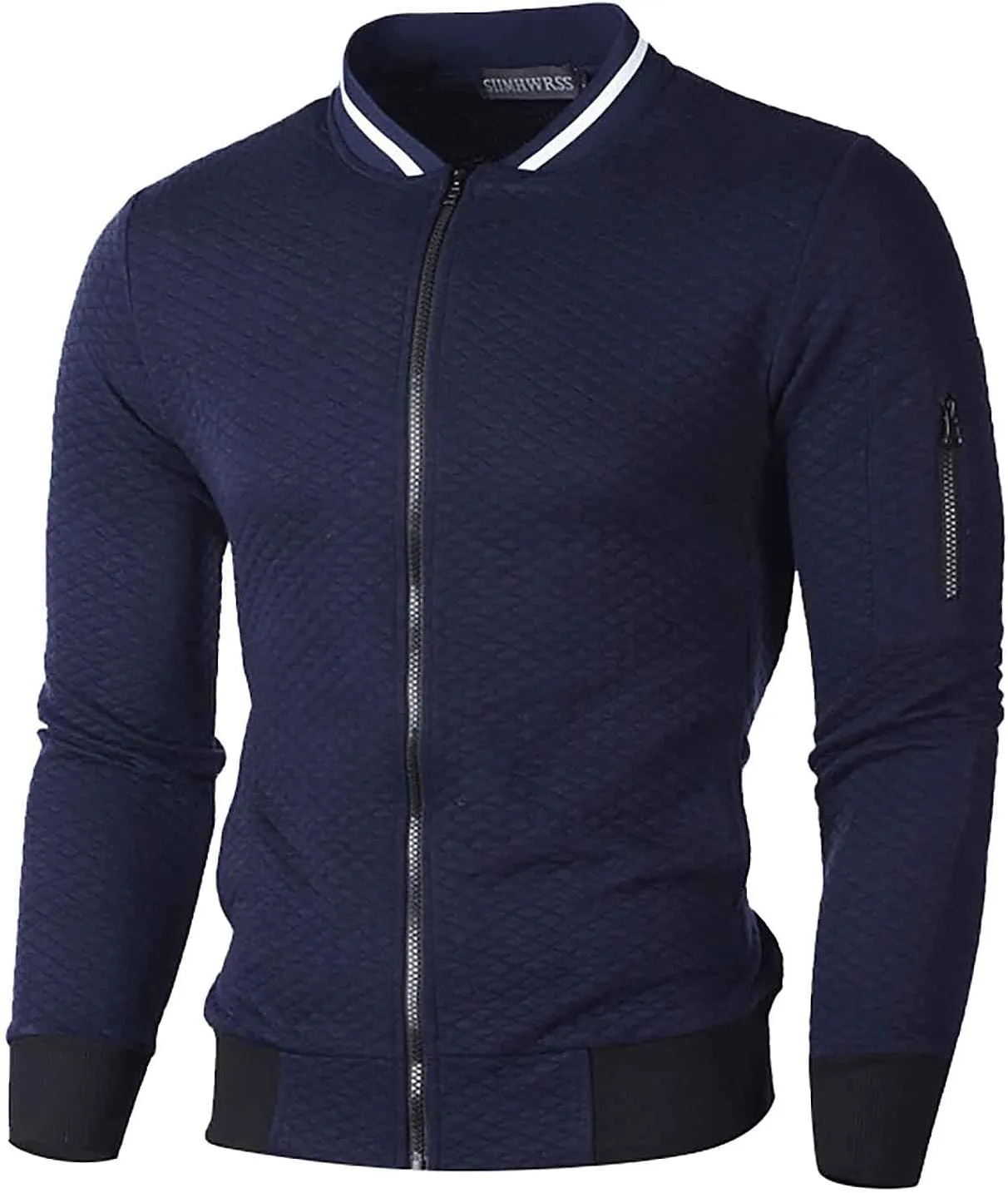 Warm Jacket for Mens Autumn Winter Fashion Jacket Solid Color Coat Sweatshirt Cardigan Zipper