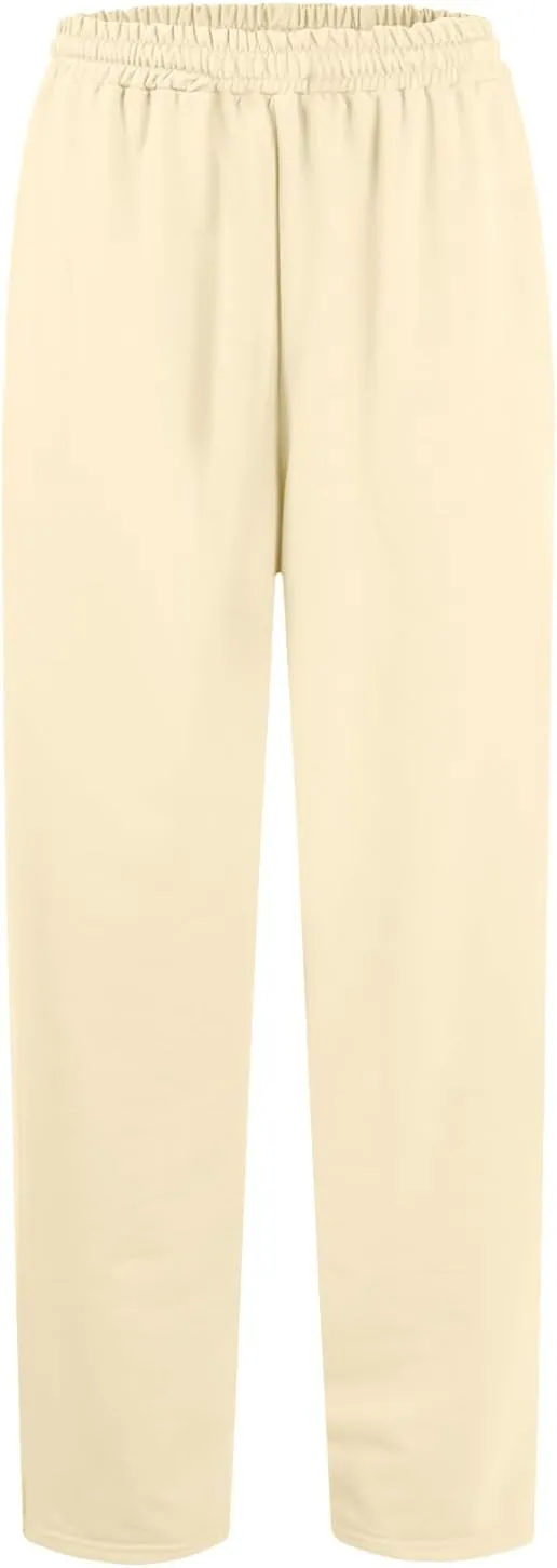 Wide Leg Sweatpants Women Baggy Y2k High Waisted Athletic Jogger Pants Solid Color Casual Cargo Pants with Pockets